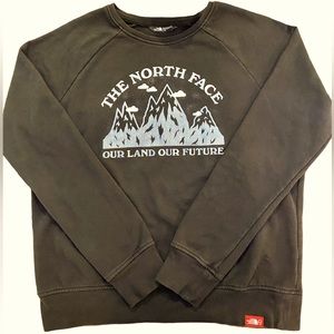 The North Face Women’s Pullover Black Sweatshirt ‘Our Land Our Future’ Size L